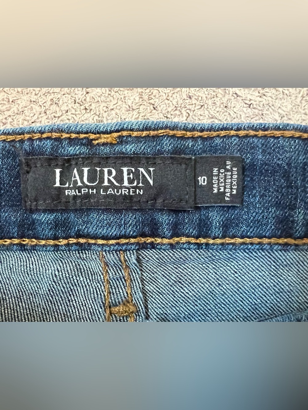 Lauren Ralph Lauren Women’s Size 10 Mid Rise Straight Leg Dark Wash Denim Jeans - Picture 7 of 12